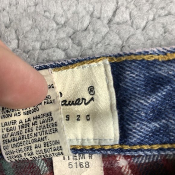 Vintage EDDIE BAUER Flannel Lined Jeans Straight Men's 34x30 (32x29.5 ACTUAL) - Picture 11 of 16